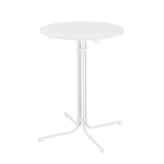 Gardeon Outdoor Bar Table Round Folding Desk Top 109cm Patio Furniture White