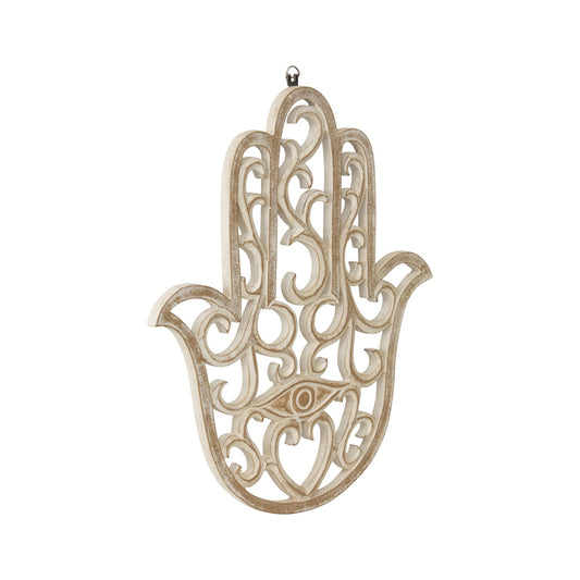 Hand-Carved Lucky Hand Wall Art 35x40cm