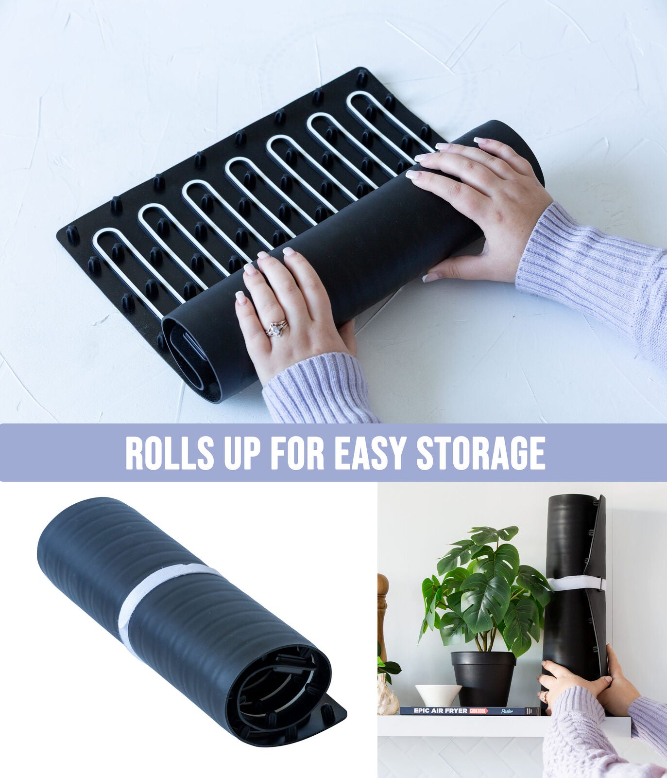 Electric Warming Mat Adjustable 3-Level Heat, Rollable & Portable Hot Plates Heat Pad