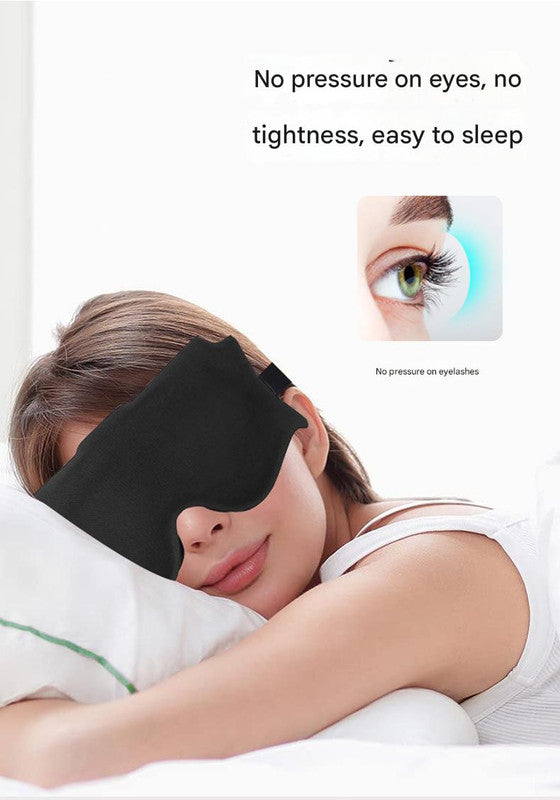 3pc 6D Contoured Zero-Pressure Sleep Mask - 360 Light Blocking Eye Mask with Adjustable Strap(Purple)